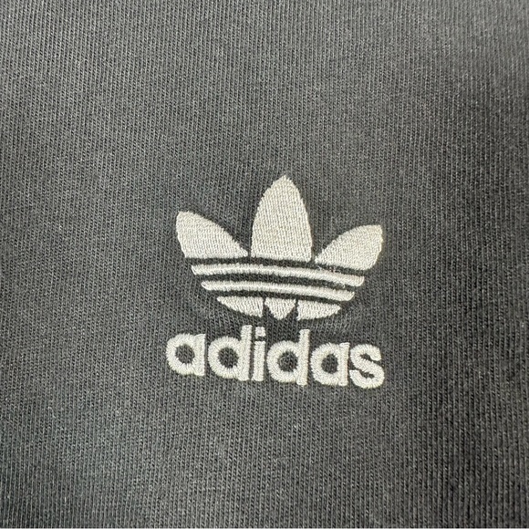 ADIDAS Black Short Sleeve Tee with Stripes Mens Small - Picture 3 of 8